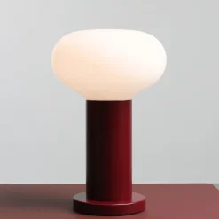 ALDEX Bordlamper > Bordlampe Flo, rød, Ø 19 cm, glas
