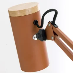 ORION Arbejdsrum/Kontor|Bordlamper > Bordlampe Gili, korallerød, klemme, stål, højde 75 cm E27