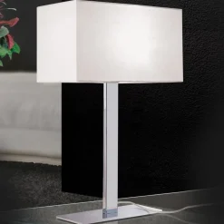 ORION Bordlamper > Bordlampe Grigor med hvid lærredsskærm