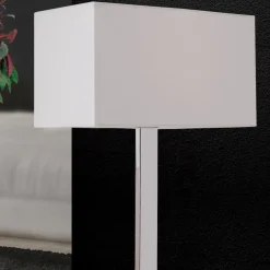 ORION Bordlamper > Bordlampe Grigor med hvid lærredsskærm