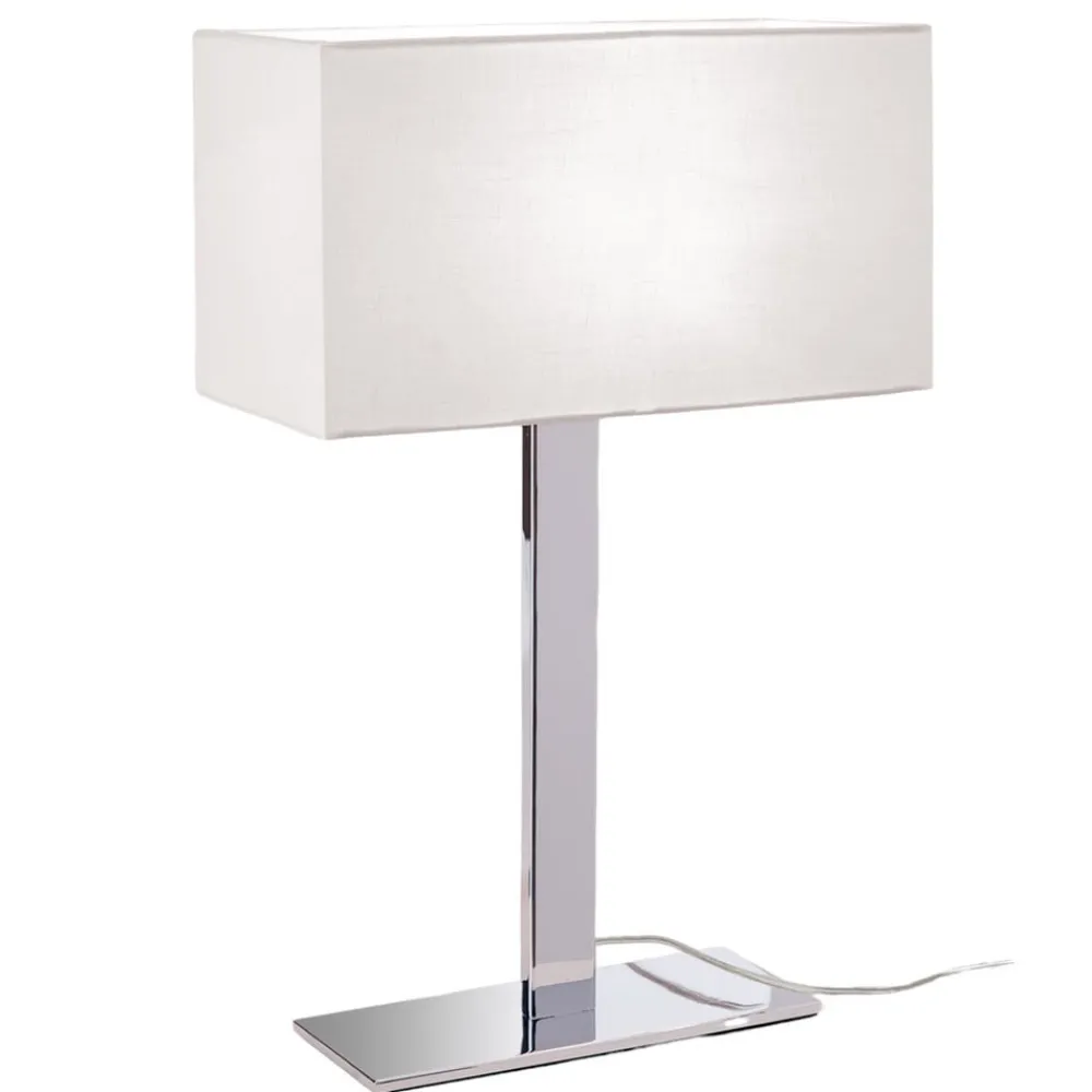 ORION Bordlamper > Bordlampe Grigor med hvid lærredsskærm
