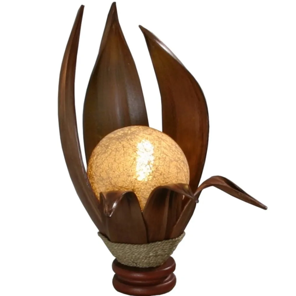 Woru Bordlamper > Bordlampe Karima fremstillet af hærdede kokosblade
