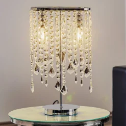 ONLI Bordlamper > Bordlampe Laila med krystalophæng, 2 lyskilder