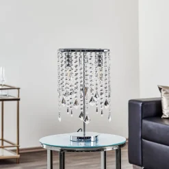 ONLI Bordlamper > Bordlampe Laila med krystalophæng, 2 lyskilder