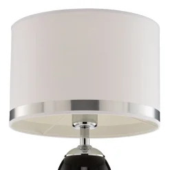 Argon Bordlamper > Bordlampe Lund, sort/hvid, højde 60 cm, tekstil