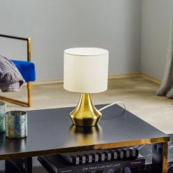 ONLI Bordlamper > Bordlampe Ottone med tekstilskærm, messing