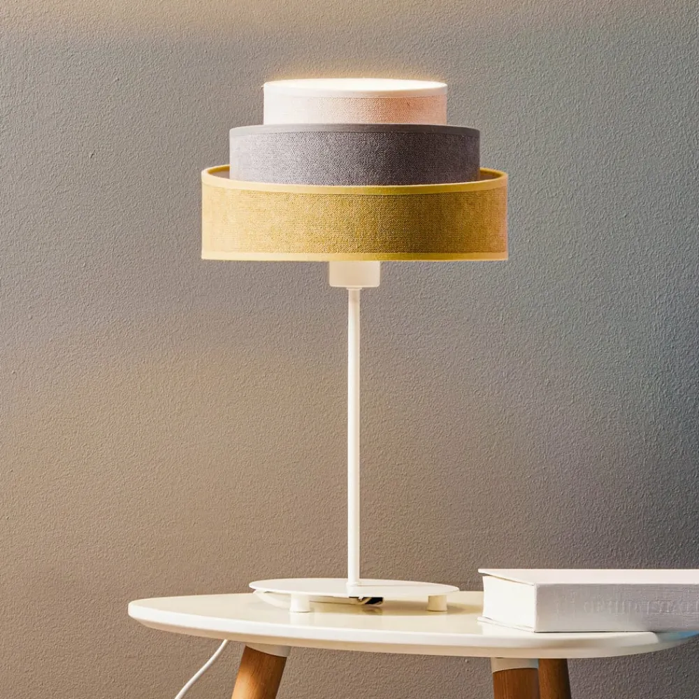 Bordlamper ^ Duolla Bordlampe Pastell Trio senf/grå/lysegrå H 50 cm