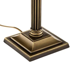 Jupiter Bordlamper > Bordlampe Petro, glas, antik messingfarve, højde 50 cm