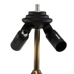 Jupiter Bordlamper > Bordlampe Petro, glas, antik messingfarve, højde 50 cm