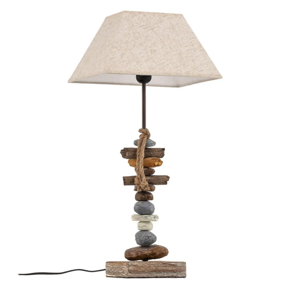 ONLI Bordlamper > Bordlampe Seregon med stendekoration, højde 63 cm