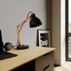 Lamkur Arbejdsrum/Kontor|Bordlamper > Bordlampe Skansen, justerbar, sort
