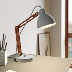 Lamkur Arbejdsrum/Kontor|Bordlamper > Bordlampe Skansen, justerbar, grå