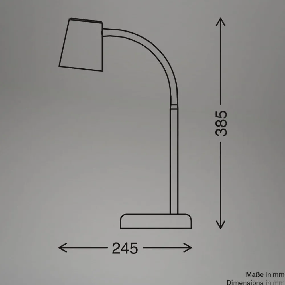 Briloner Arbejdsrum/Kontor > Bordlampe Skriva, beige, metal, GU10, 38 cm, drejelig