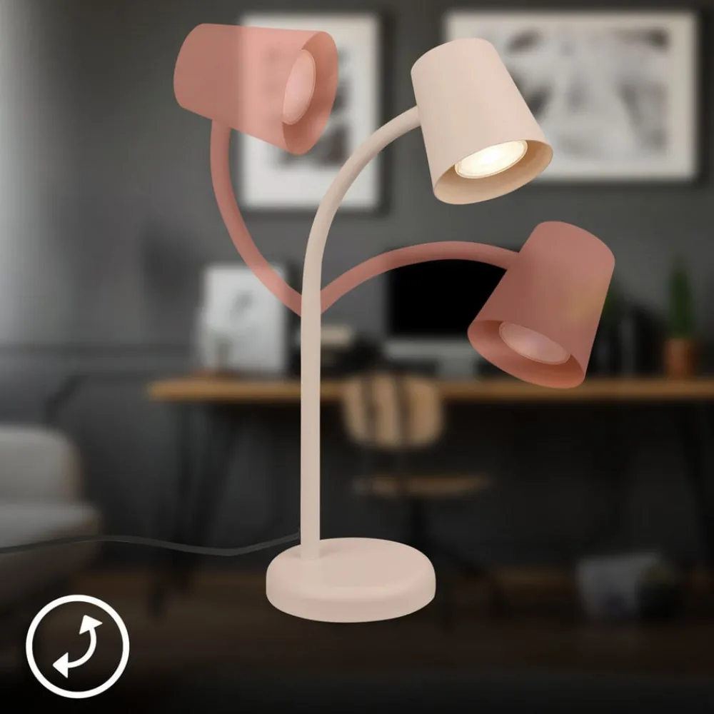Briloner Arbejdsrum/Kontor > Bordlampe Skriva, beige, metal, GU10, 38 cm, drejelig