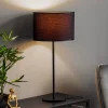 Luminex Bordlamper > Bordlampe Soho, cylindrisk 56 cm sort/guld