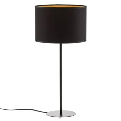 Luminex Bordlamper > Bordlampe Soho, cylindrisk 56 cm sort/guld