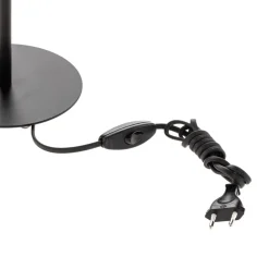 Luminex Bordlamper > Bordlampe Soho, cylindrisk 56 cm sort/guld