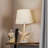 Bordlamper ^ ONLI Bordlampe Stellina, stofskærm, søstjerne-dekor