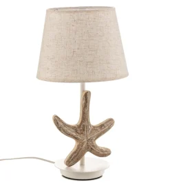 Bordlamper ^ ONLI Bordlampe Stellina, stofskærm, søstjerne-dekor
