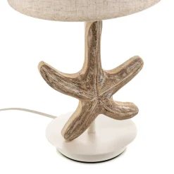 Bordlamper ^ ONLI Bordlampe Stellina, stofskærm, søstjerne-dekor