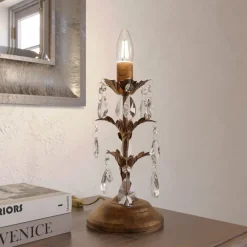 ONLI Bordlamper > Bordlampe Teresa med krystaller, uden skærm