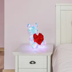 Bordlamper ^ Globo Bordlampe til børneværelse Brondar bjørn, rød, højde 32 cm
