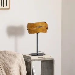 Domiluce Bordlamper > Bordlampe Tornado, sort/guld, metal, Ø 26 cm, E14