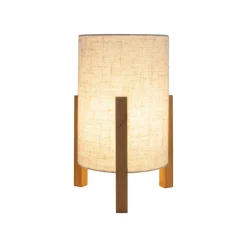 Bordlamper ^ Näve Bordlampe 3193, træ, hørtekstil, højde 32 cm