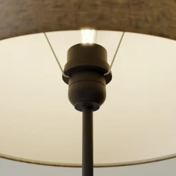 Bordlamper ^ ONLI Bordlampe Vera, stofskærm og sten-dekor, 55 cm