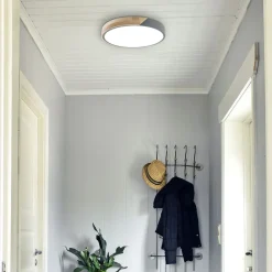 Näve Loftlamper > Borneo LED-loftlampe med træramme