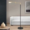 Gulvlamper ^ ORION Boston LED-gulvlampe, berøringsdæmper sort/messing