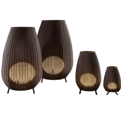 Bover Dekorationsbelysning|Terrassebelysning > Amphora 02 terrasselampe, brun rattan