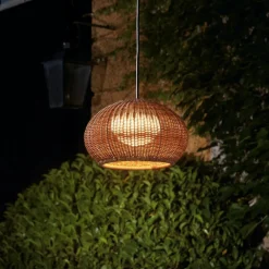 Bover Udendørs Pendellamper > LED-hængelampe Garota, stik grafitbrun/brun