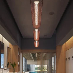 Bover Udendørs Pendellamper > LED-hængelampe Nans Balis S/140, brun/rød, 140 cm