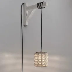 Bover Udendørs Pendellamper > Nans S/16/H LED-hængelampe, stik, beige