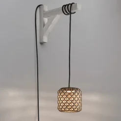 Bover Udendørs Pendellamper > Nans S/16/H LED-hængelampe, stik, brun
