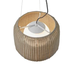 Udendørs Pendellamper ^ Bover udendørs hængelampe Fora S, naturhvid/beige, Ø 50 cm