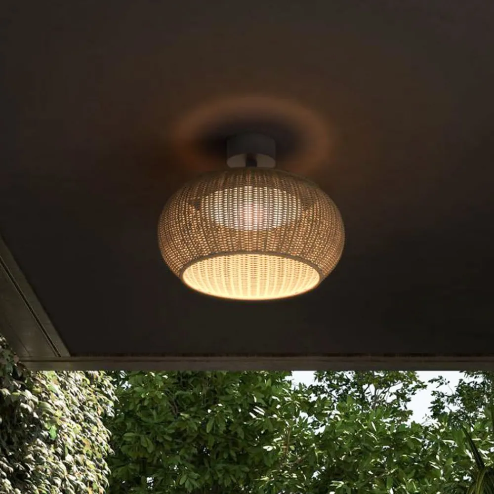 Bover Udendørs Loftlamper > udendørs loftlampe Perris, brun/brun, Ø 47 cm