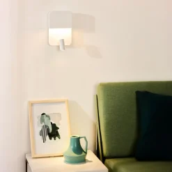 Lucide Væglamper|Væglamper > Boxer LED-væglampe med spot, hvid