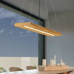 Pendellamper ^ Trio Lighting Brad LED-pendel lavet af træ