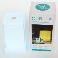Smart&Green Dekorationsbelysning|Bordlamper > Bærbar bordlampe Cub, app-kontrollerbar, RGBW