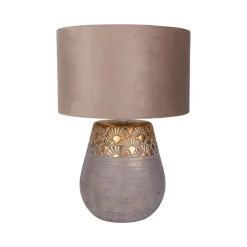 Näve Bordlamper > Bronco bordlampe, beige, keramik/kunstlæder, højde 39 cm