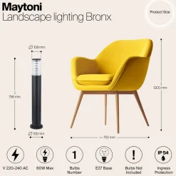 Gadebelysning ^ Maytoni Bronx vejlampe