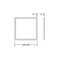 Indbygningsspots ^ BRUMBERG Ailis LED-panel mikroprisme 3000K DALI