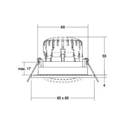 BRUMBERG Loftlamper|Indbygningsspots > BB25 indbygningsspot IP65 RC tilslutningsdåse struktureret hvid