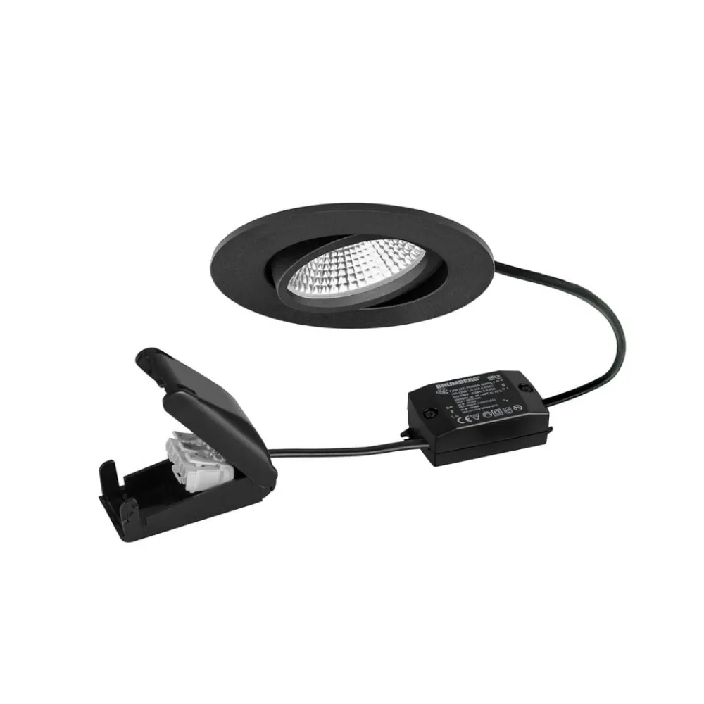 BRUMBERG Loftlamper|Indbygningsspots > BB23 LED-spot IP65 on/off tilslutningsboks sort mat