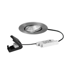 Loftlamper|Indbygningsspots ^ BRUMBERG BB23 LED-spot IP65 RC-dim. tilslutningsboks nikkel mat