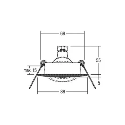 BRUMBERG Loftlamper|Loftlamper > Breena-R indbygget GX5.3 rund hvid blank