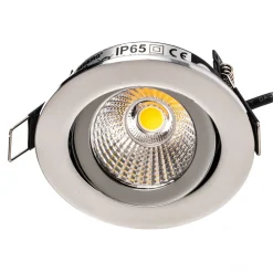 BRUMBERG Loftlamper > indbygningsspot IP65 rund kan kobles krom