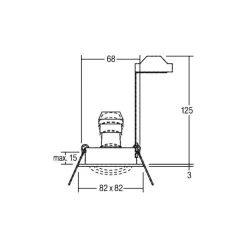BRUMBERG Indbygningsspots > indbygningsspot Tirrel-S, fatning GU10, mat aluminium